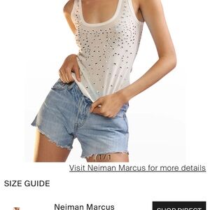 Cynthia Rowley Embellished Crystal Mesh Tank